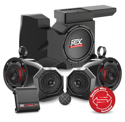 Polaris Rzr Bluetooth Enabled Four Speaker, Dual Amplifier, And Single Subwoofer Audio System