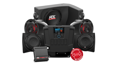 Four Speaker, Dual Amplifier, And Single Subwoofer Polaris Ranger Audio System