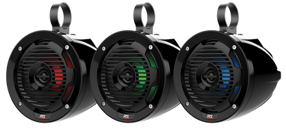 Mud65pl 6.5" 50w Rms 4ω Cage Mount Coaxial Speaker Pair With Rgb Led