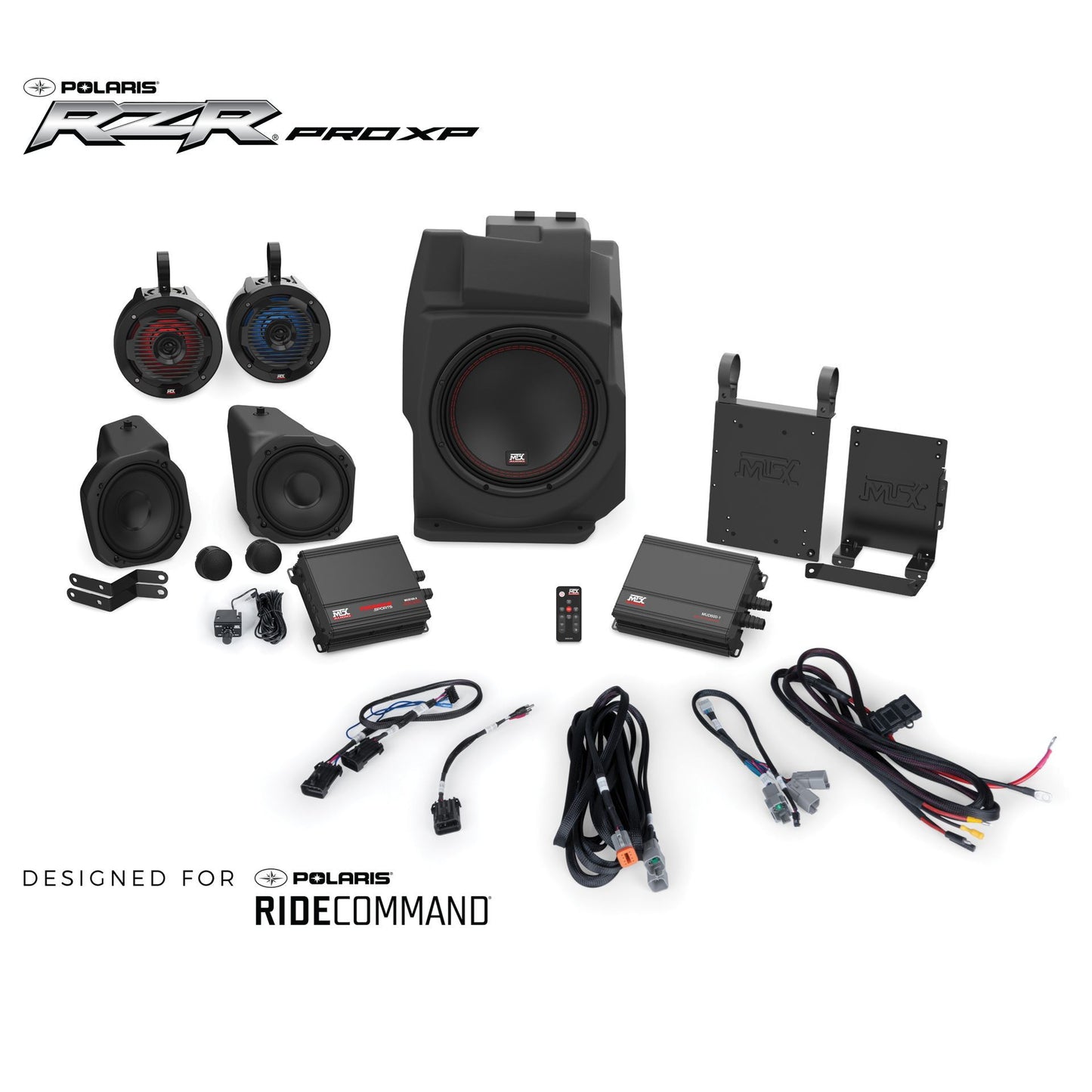 5-speaker Audio System For Polaris Rzr Pro Xp Vehicles W/ridecommand