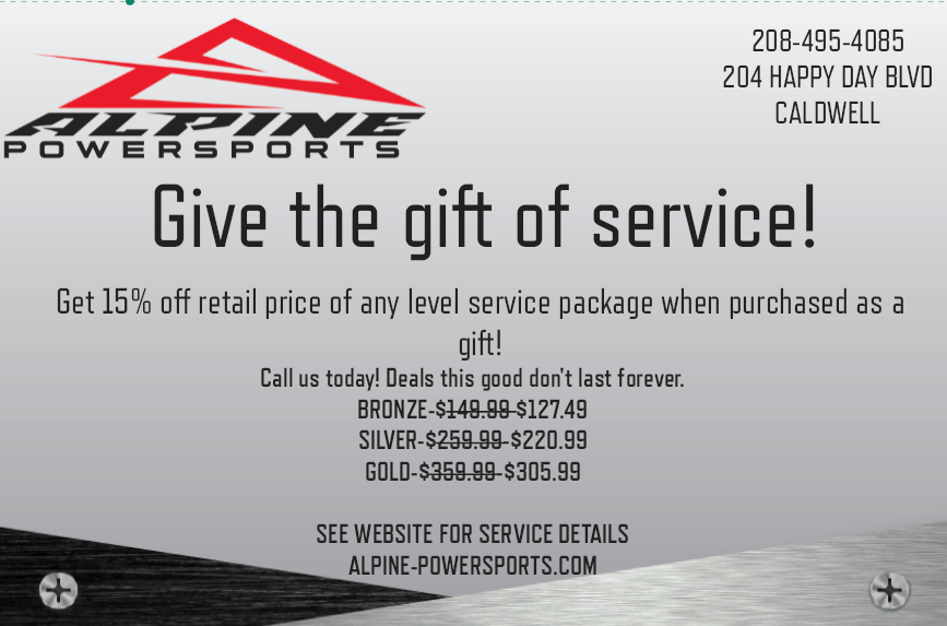 Bronze Service 15% off Gift certificate