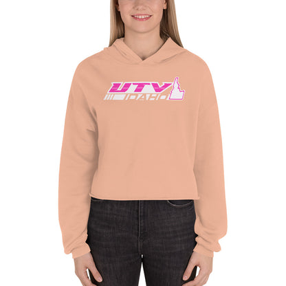 UTV IDAHO PNK/WHT Crop Hoodie